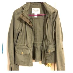 AMERICAN RAG OLIVE SHORT PARKA/ UTILITY Jacket